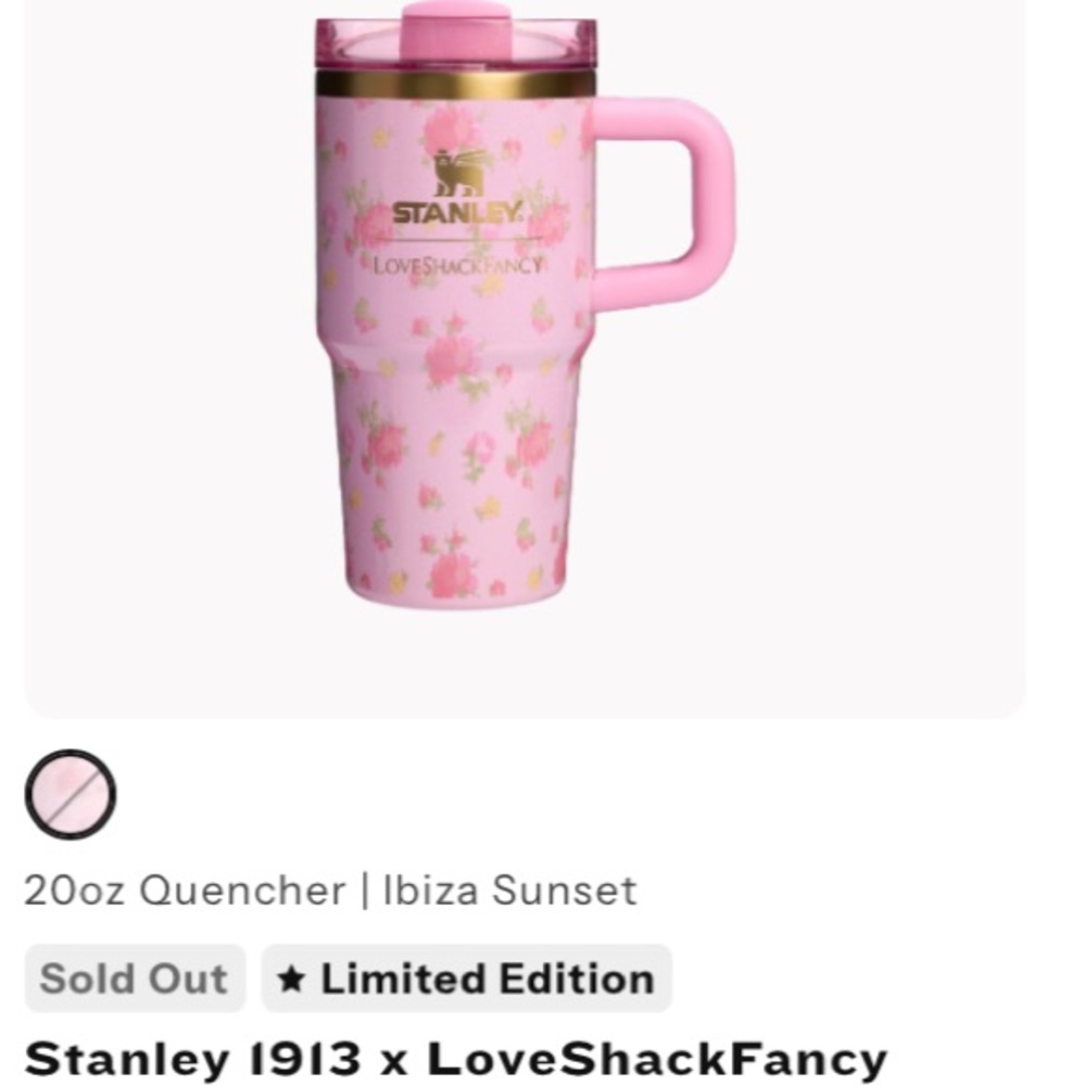 Stanley x LoveShackFancy 20 oz Ibiza quencher